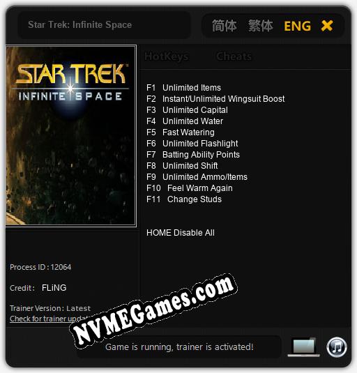 Star Trek: Infinite Space: Cheats, Trainer +11 [FLiNG]