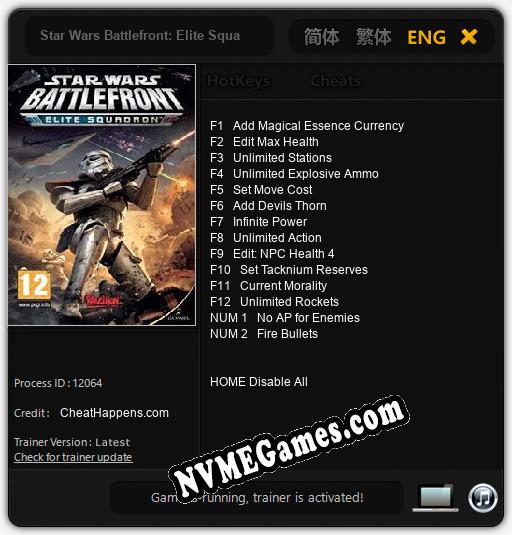 Treinador liberado para Star Wars Battlefront: Elite Squadron [v1.0.2]