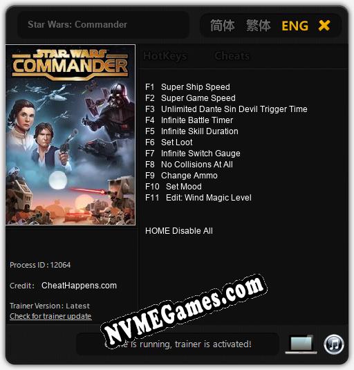 Star Wars: Commander: Trainer +11 [v1.3]