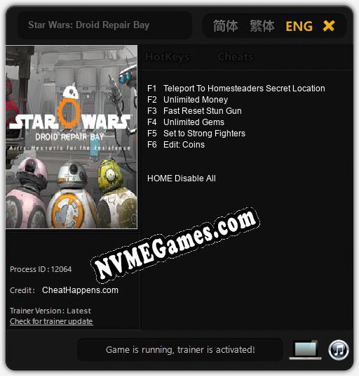 Star Wars: Droid Repair Bay: Cheats, Trainer +6 [CheatHappens.com]