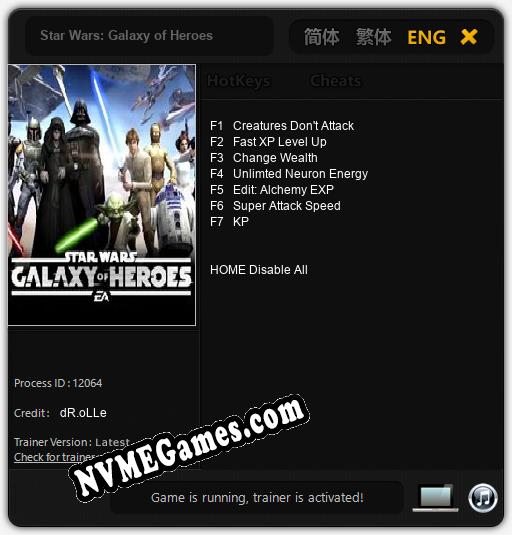 Star Wars: Galaxy of Heroes: Cheats, Trainer +7 [dR.oLLe]