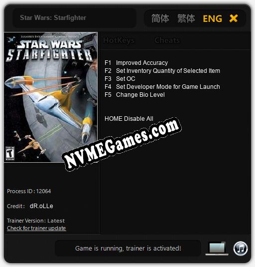 Star Wars: Starfighter: Treinador (V1.0.90)