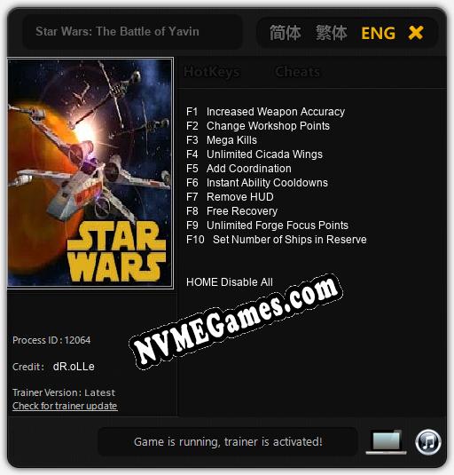 Star Wars: The Battle of Yavin: Treinador (V1.0.92)