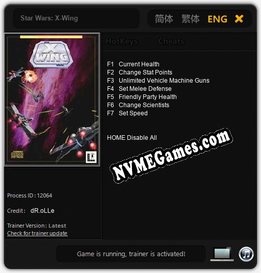 Treinador liberado para Star Wars: X-Wing [v1.0.6]