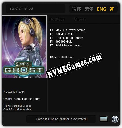 StarCraft: Ghost: Cheats, Trainer +5 [CheatHappens.com]