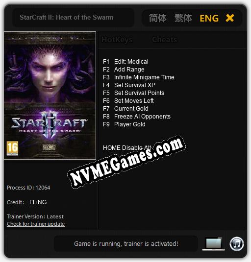 StarCraft II: Heart of the Swarm: Treinador (V1.0.20)