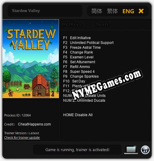 Stardew Valley: Treinador (V1.0.2)