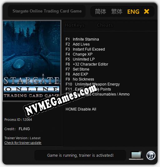 Treinador liberado para Stargate Online Trading Card Game [v1.0.9]