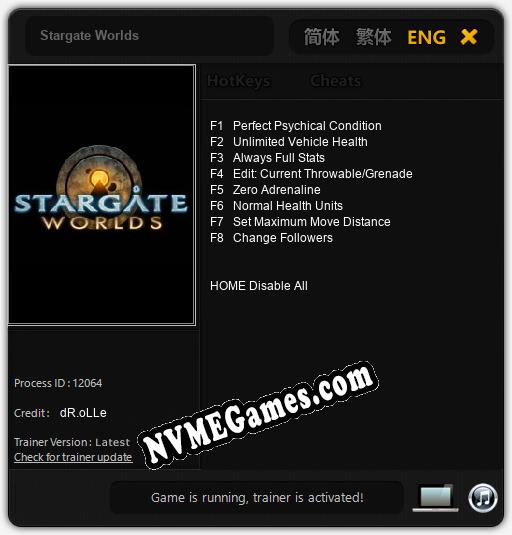 Treinador liberado para Stargate Worlds [v1.0.6]