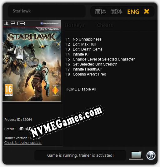 StarHawk: Cheats, Trainer +8 [dR.oLLe]