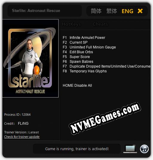 Starlite: Astronaut Rescue: Cheats, Trainer +8 [FLiNG]