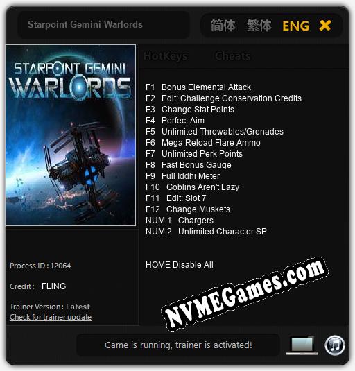 Starpoint Gemini Warlords: Cheats, Trainer +14 [FLiNG]