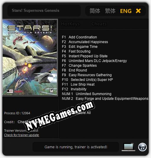 Stars! Supernova Genesis: Trainer +14 [v1.2]