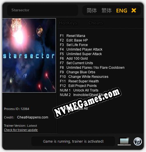 Starsector: Trainer +14 [v1.4]