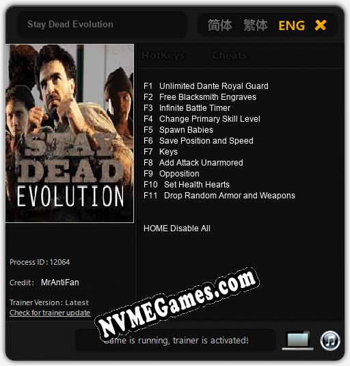 Stay Dead Evolution: Cheats, Trainer +11 [MrAntiFan]