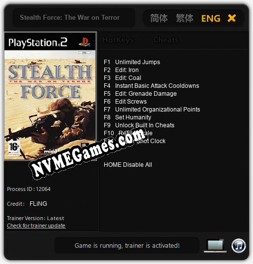 Stealth Force: The War on Terror: Cheats, Trainer +11 [FLiNG]