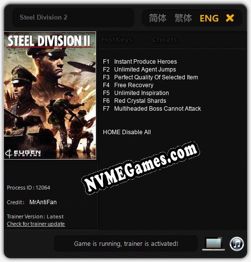 Steel Division 2: Treinador (V1.0.48)