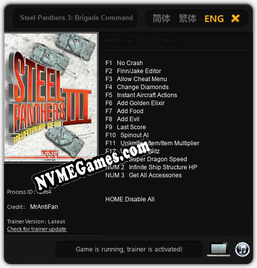 Treinador liberado para Steel Panthers 3: Brigade Command 1939-1999 [v1.0.5]