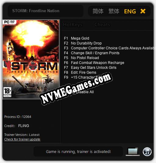 Treinador liberado para STORM: Frontline Nation [v1.0.1]