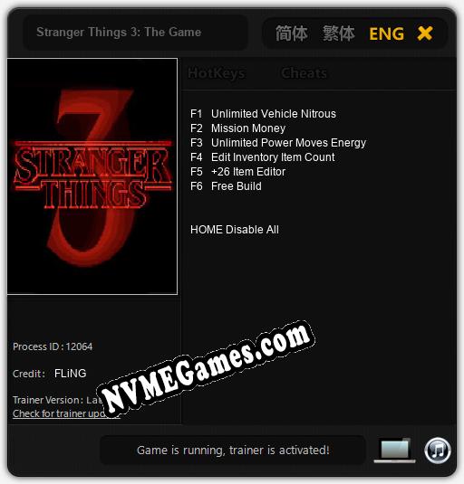 Stranger Things 3: The Game: Cheats, Trainer +6 [FLiNG]