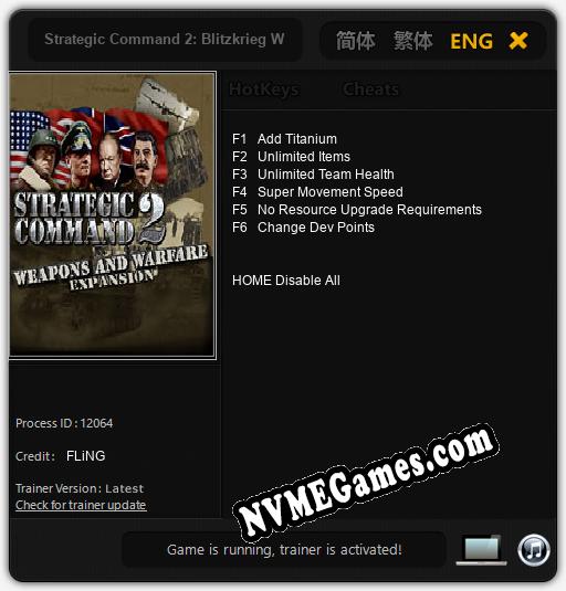 Strategic Command 2: Blitzkrieg Weapons and Warfare: Cheats, Trainer +6 [FLiNG]