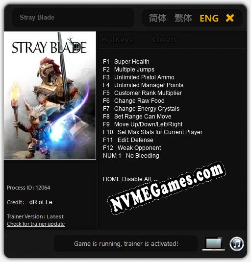 Stray Blade: Trainer +13 [v1.1]