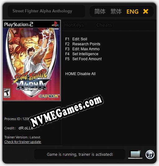 Treinador liberado para Street Fighter Alpha Anthology [v1.0.4]