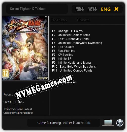 Street Fighter X Tekken: Treinador (V1.0.63)