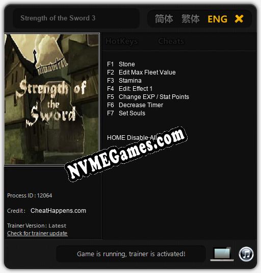 Strength of the Sword 3: Trainer +7 [v1.3]