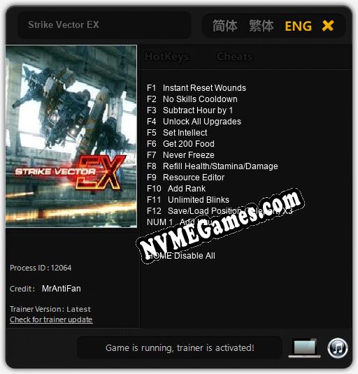 Strike Vector EX: Trainer +13 [v1.9]