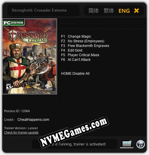 Stronghold: Crusader Extreme: Cheats, Trainer +6 [CheatHappens.com]