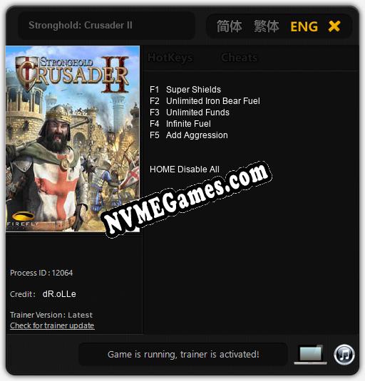 Stronghold: Crusader II: Cheats, Trainer +5 [dR.oLLe]