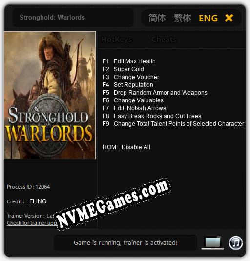 Stronghold: Warlords: Trainer +9 [v1.3]