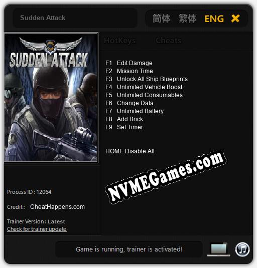 Treinador liberado para Sudden Attack [v1.0.3]