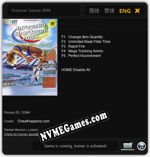 Summer Games 2004: Trainer +5 [v1.5]