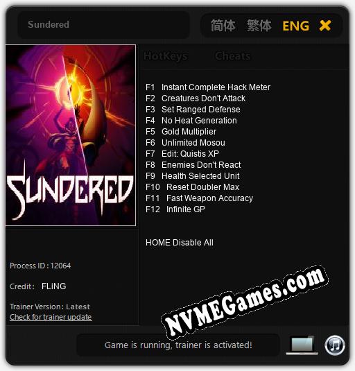 Sundered: Treinador (V1.0.27)