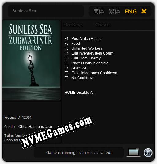 Sunless Sea: Treinador (V1.0.6)