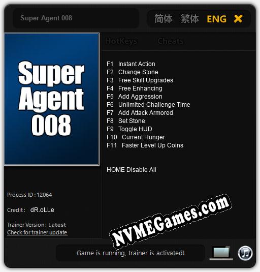 Super Agent 008: Treinador (V1.0.84)