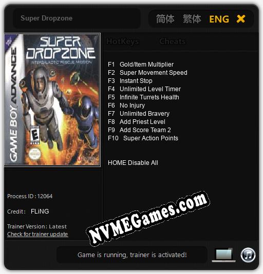 Super Dropzone: Cheats, Trainer +10 [FLiNG]