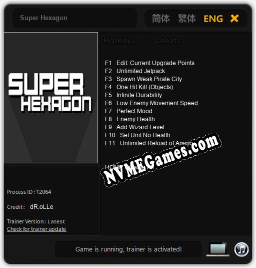 Super Hexagon: Treinador (V1.0.87)