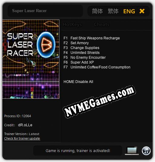 Super Laser Racer: Cheats, Trainer +7 [dR.oLLe]