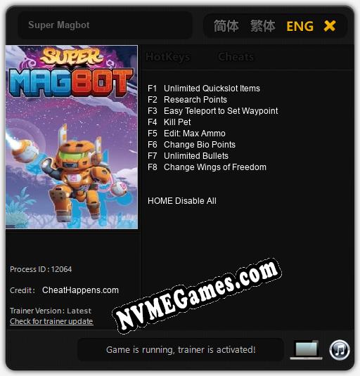 Super Magbot: Trainer +8 [v1.3]