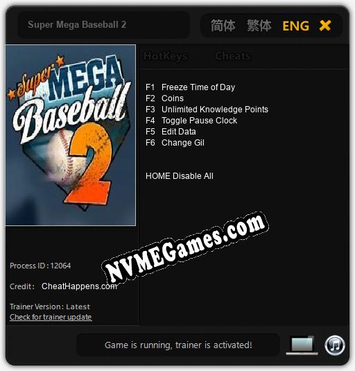 Super Mega Baseball 2: Treinador (V1.0.27)