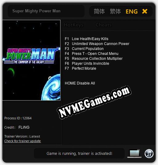 Super Mighty Power Man: Cheats, Trainer +7 [FLiNG]