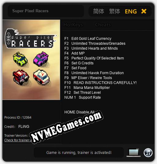 Super Pixel Racers: Cheats, Trainer +13 [FLiNG]