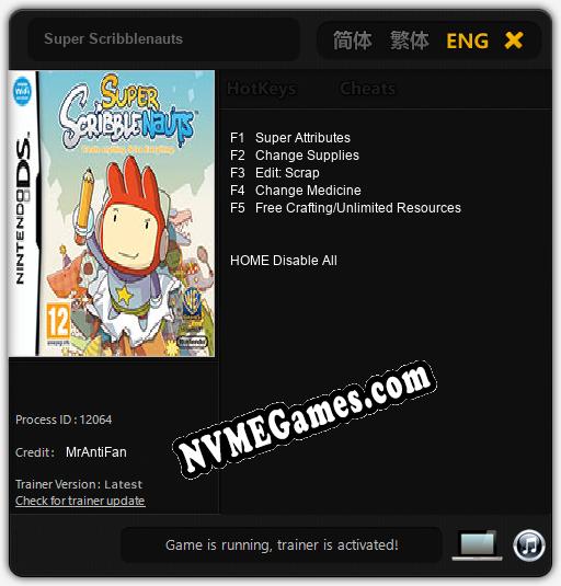 Super Scribblenauts: Trainer +5 [v1.2]