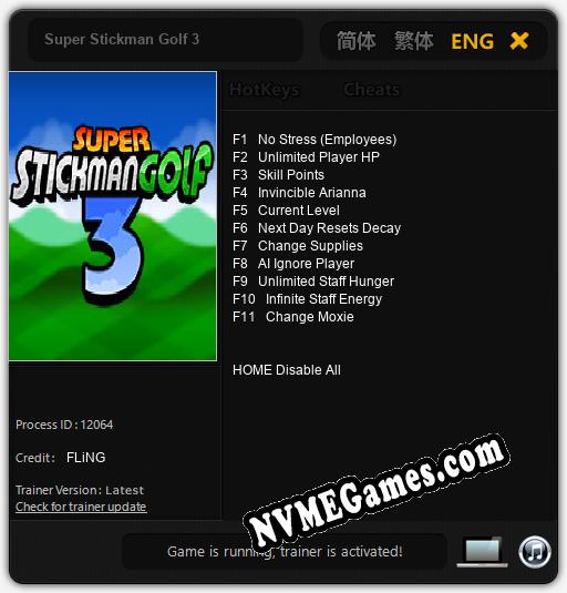 Treinador liberado para Super Stickman Golf 3 [v1.0.1]