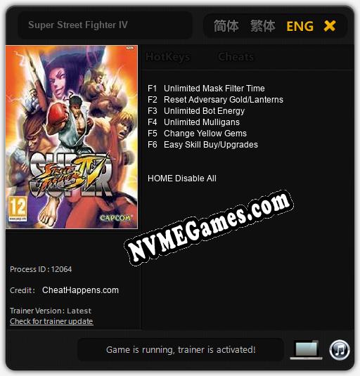 Super Street Fighter IV: Treinador (V1.0.50)