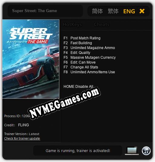 Super Street: The Game: Treinador (V1.0.26)