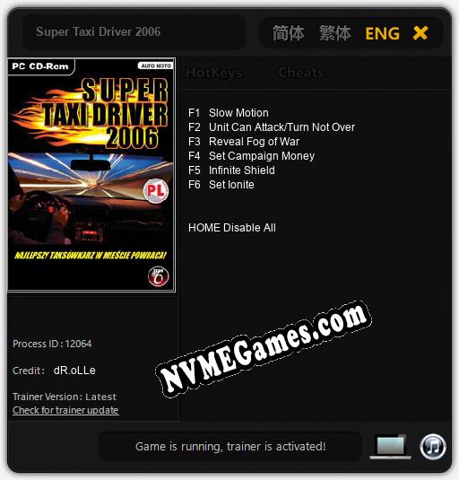 Super Taxi Driver 2006: Trainer +6 [v1.8]